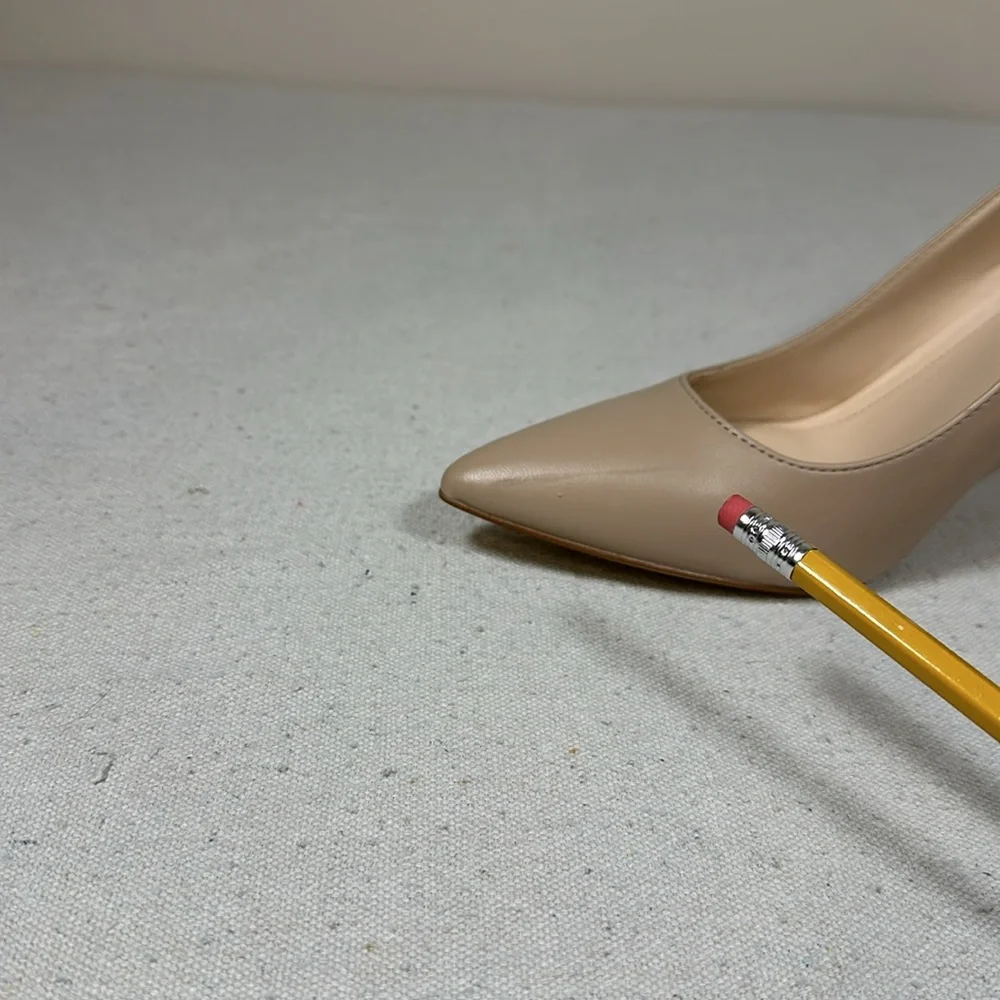 Marc Fisher Nude Block Heel Pumps Size 6.5 - Picture 15 of 15